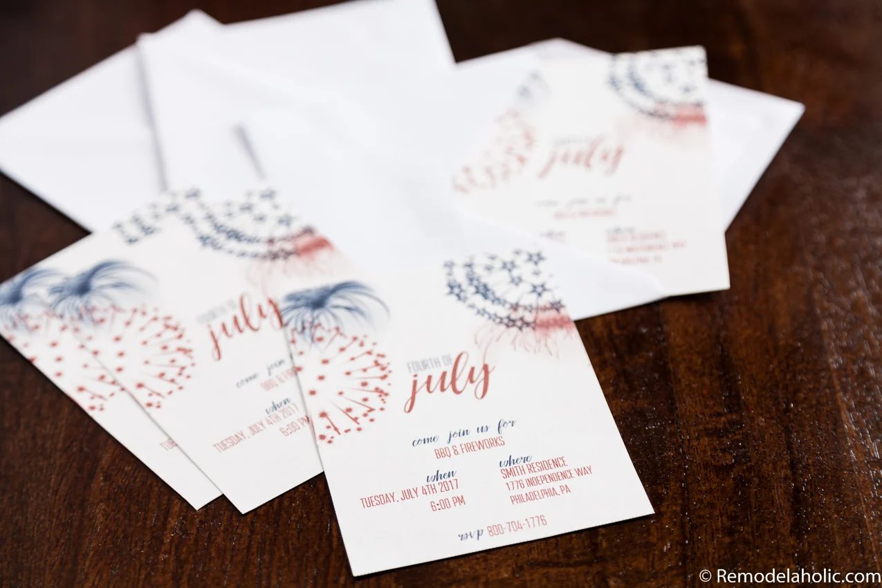 4th of July Party Invitations: Summer BBQ Printable and Editable Invitations via Bekob.com
