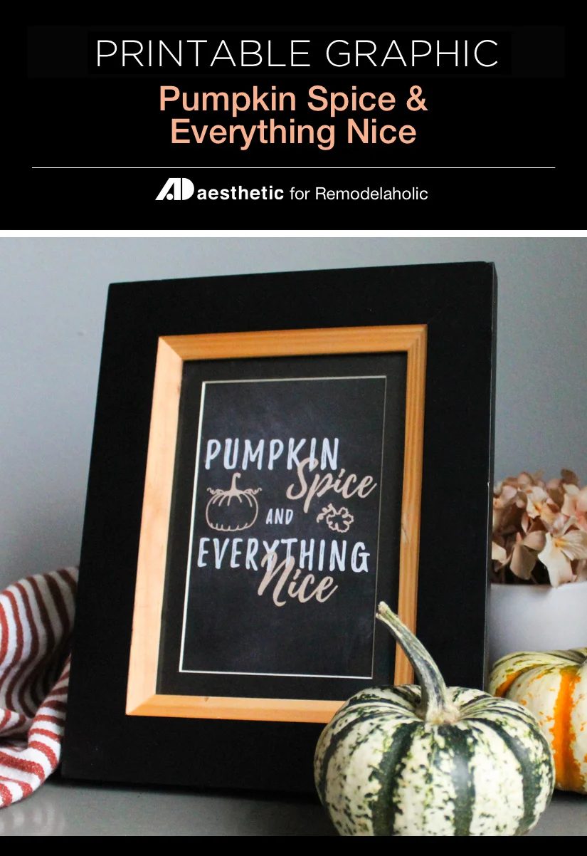Fall Printable Wall Decor, Hand Lettered Pumpkin Spice And Everything Nice Printable, AD Aesthetic For Bekob