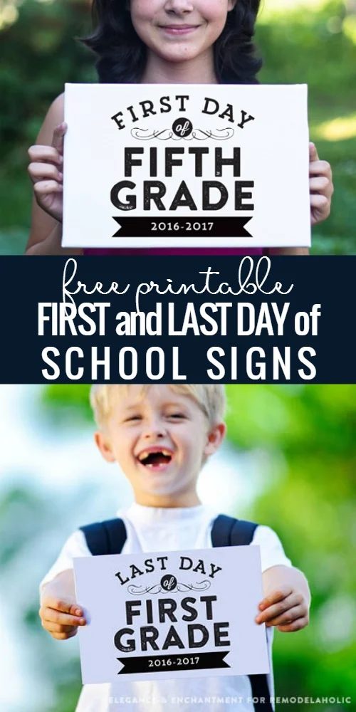 Free Printable First And Last Day Of School Signs @Bekob
