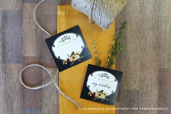 Free Printable “I am thankful for…” cards for Thanksgiving dinner. Print cards to hand out to everyone at your table and share your gratitude with on another! Designs by Elegance a