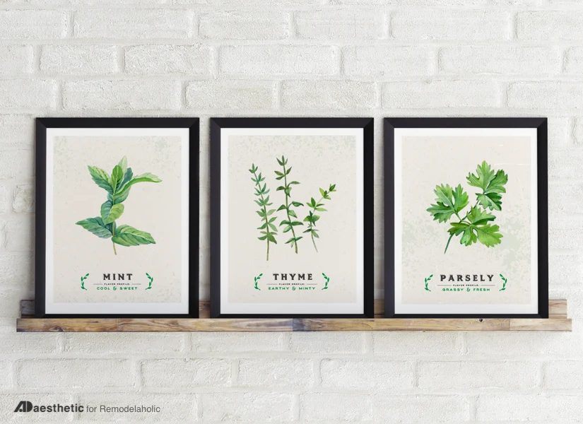 Free Printable Graphic Culinary Herbs AD Aesthetic For Bekob • Horizontal Copy