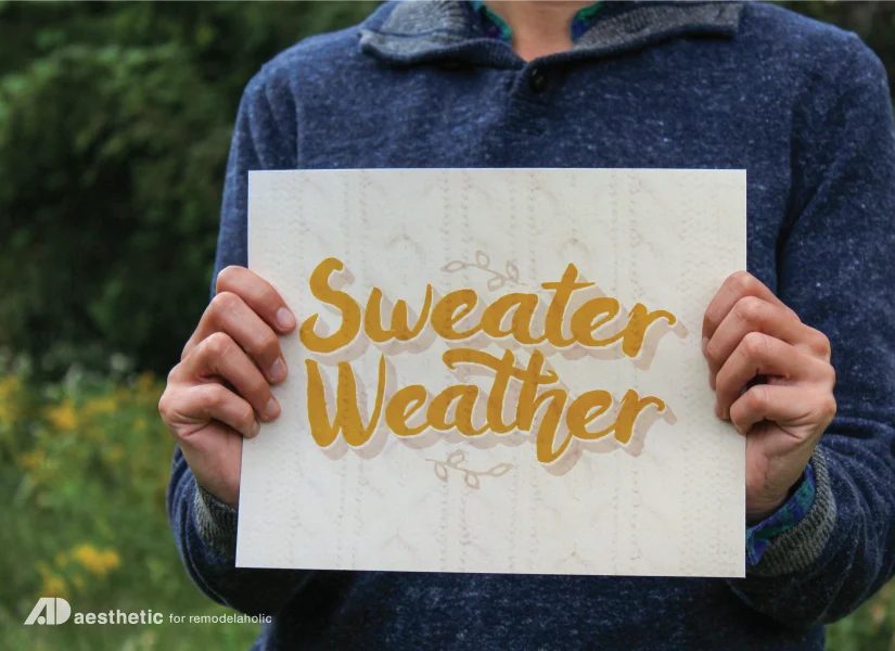 Word Art Ready-to-print: Sweater Weather