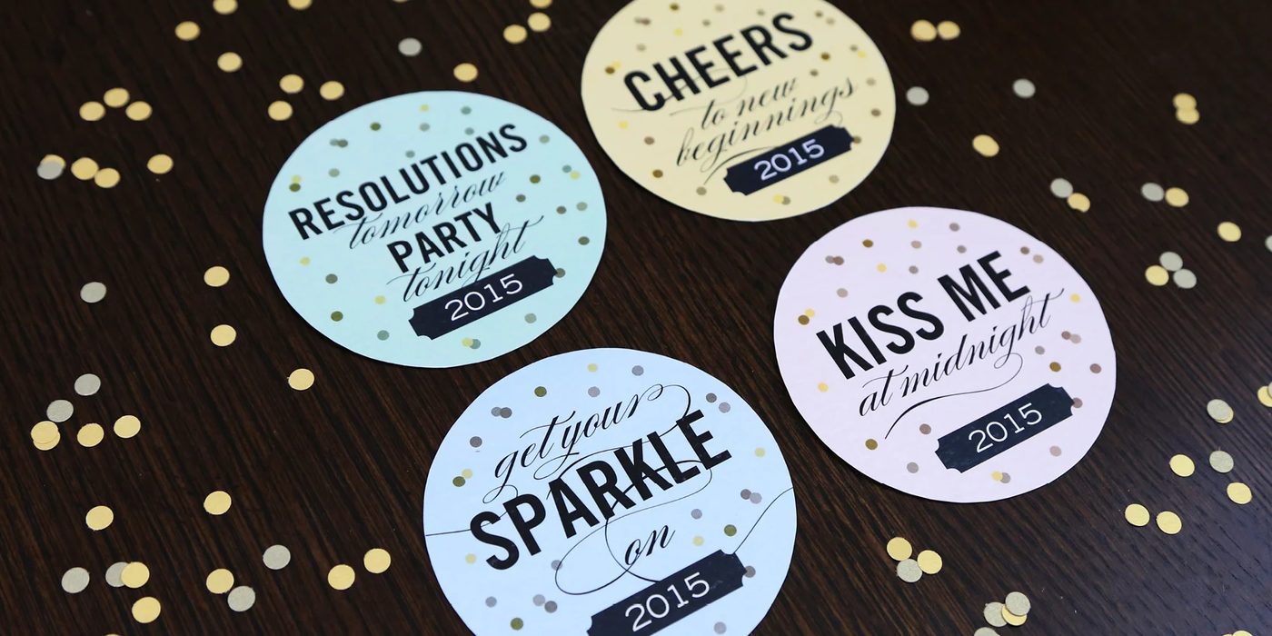 Free Ready-to-print New Year’s Eve Party Coasters