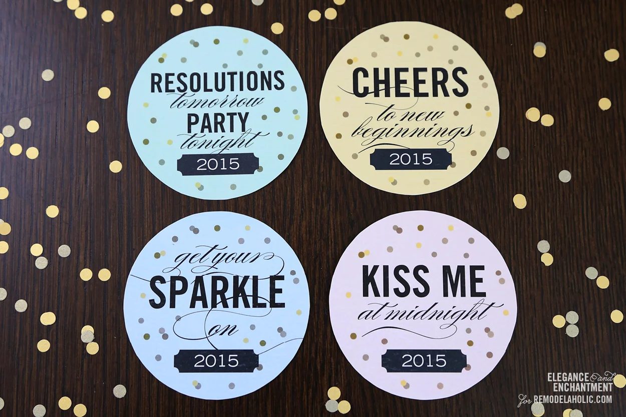Free Printable New Year's Eve Party Drink Coasters