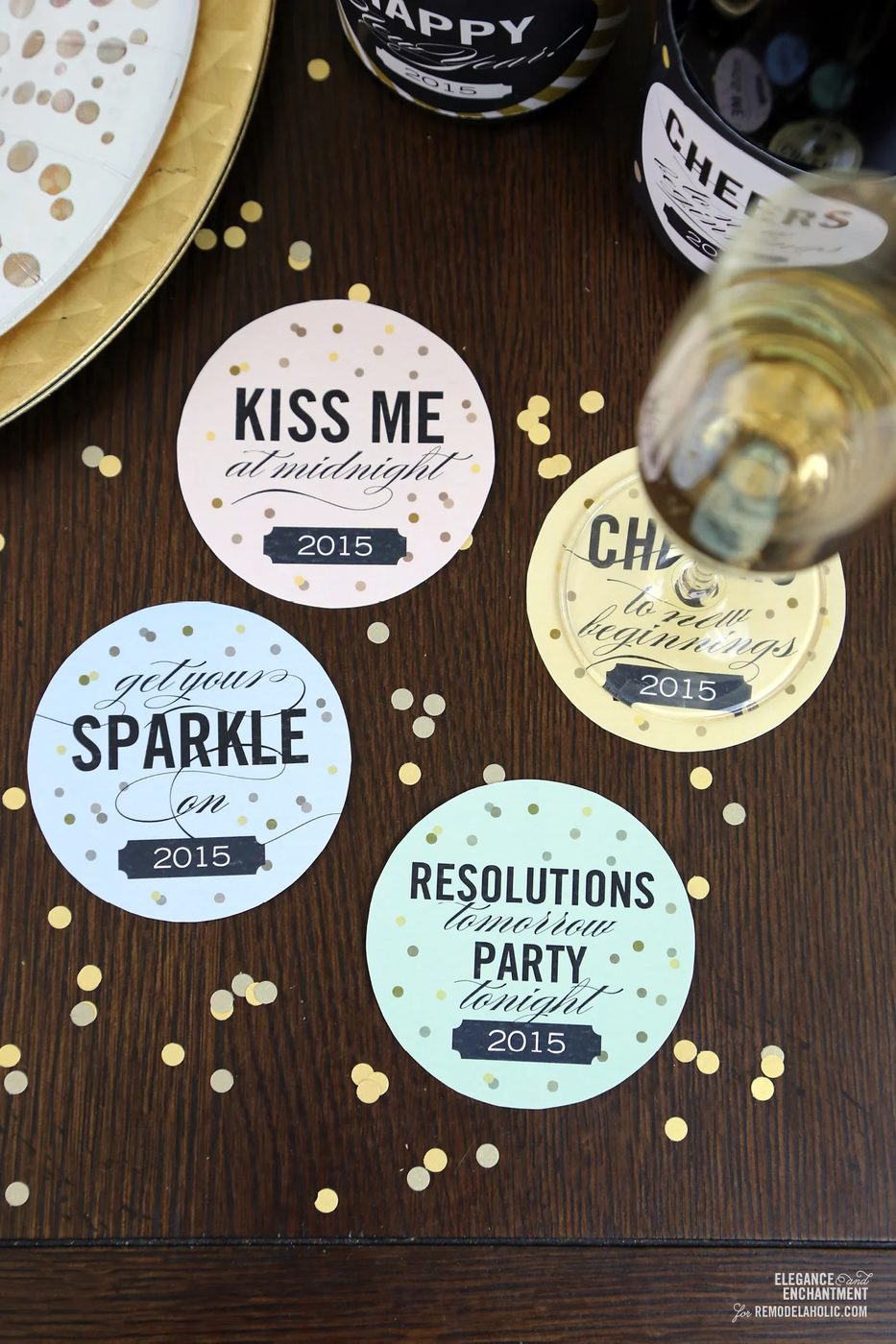 Free Printable New Year's Eve Party Drink Coasters