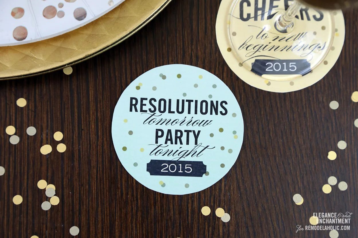 Free Printable New Year's Eve Party Drink Coasters