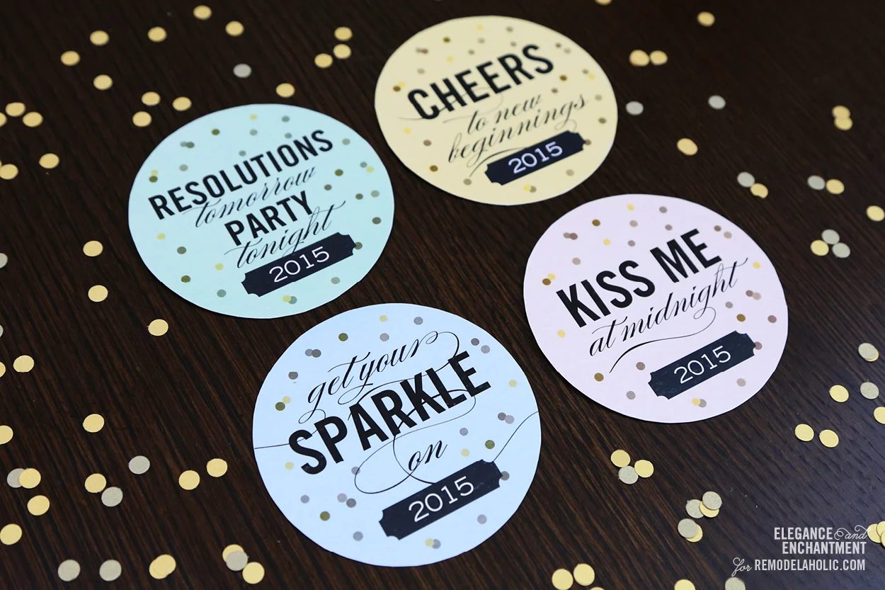 Free Printable New Year's Eve Party Drink Coasters