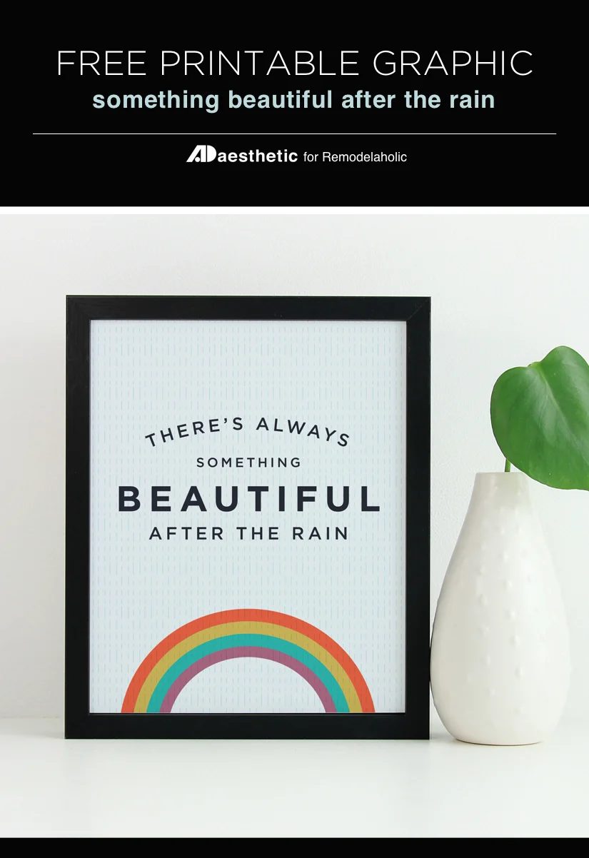 Free Rainbow Printable Graphic: Something striking After The Rain | AD Aesthetic For #Bekob #freeprintableartcollection