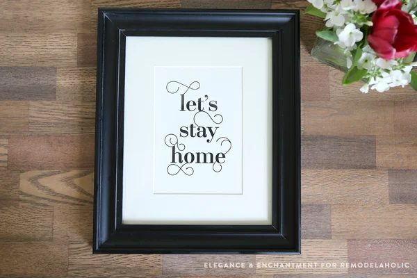 Fancy Typographic Word Art Printables For Couples | let's stay home