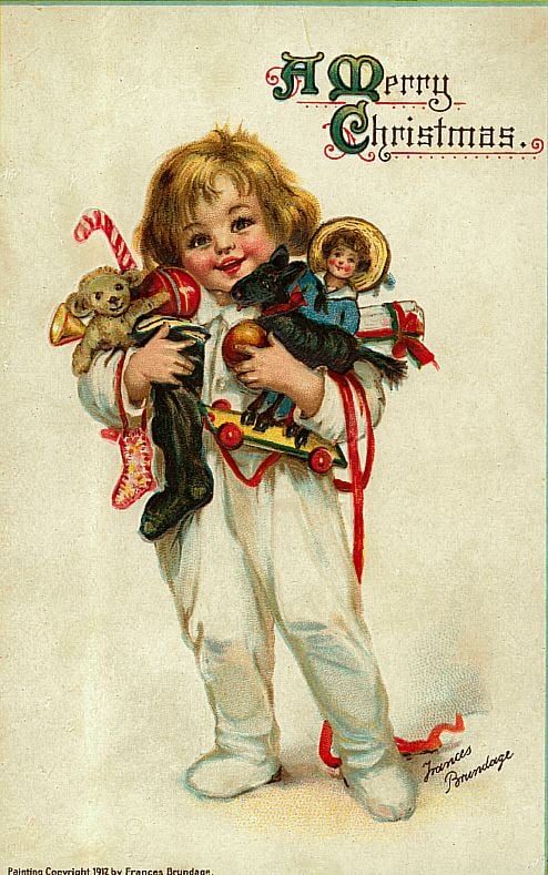 printable vintage Christmas cards and images via Magic Moonlight Studio Free Images on Bekob