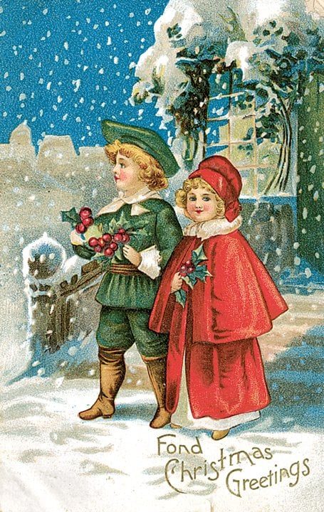 printable vintage Christmas cards and images via The Vintage Moth on Bekob