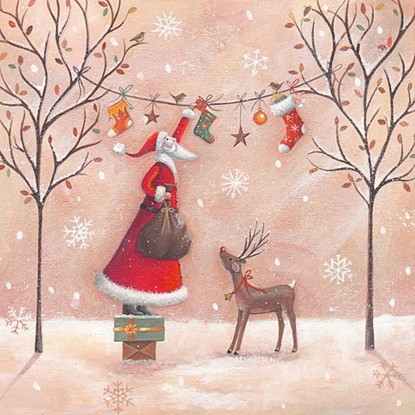 printable vintage Christmas cards and images, Sarah Summers on Bekob