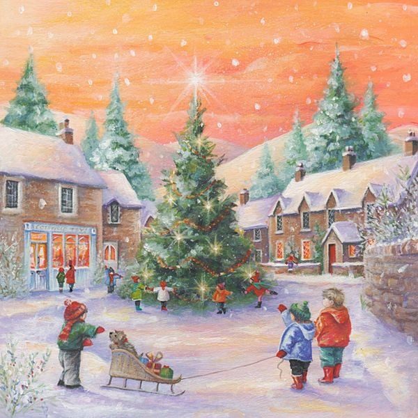 printable vintage Christmas cards and images, Sarah Summers on Bekob