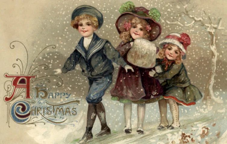 printable vintage Christmas cards and images via Bumble Button on Bekob