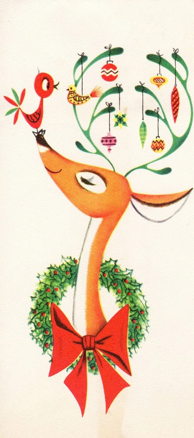 printable vintage Christmas cards and images via Two Crazy Crafters on Bekob
