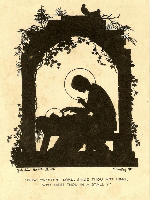 vintage nativity silhouette art print for Christmas, Annie Spratt on Bekob