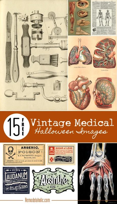 15 Free Vintage Medical Halloween Images | Bekob.com #free #printable #art