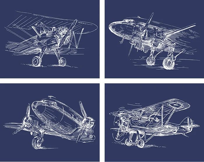 20+ Free Vintage Printable Blueprints and Diagrams