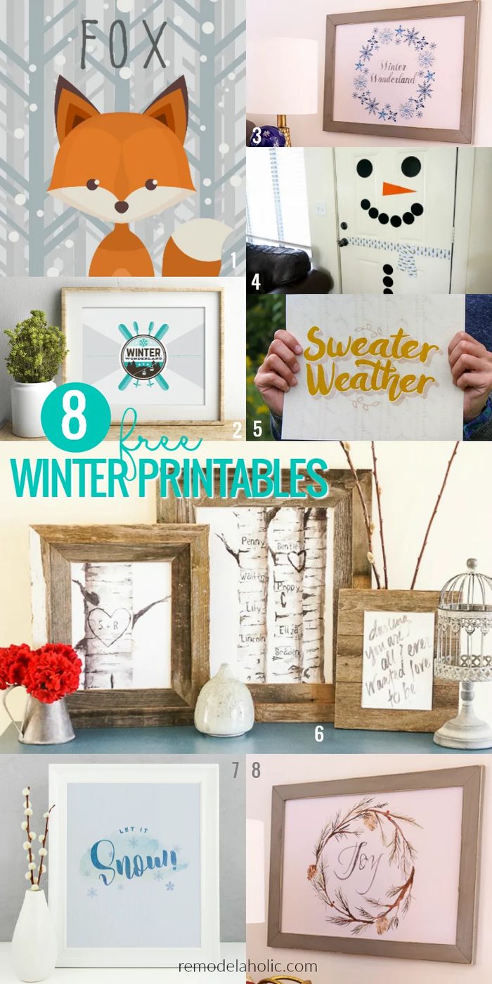 Free Winter Printables To Decorate For January And February | Welcome the chilly weather with this free winter printable Let It Snow wall decor. well fitted for decorating before a