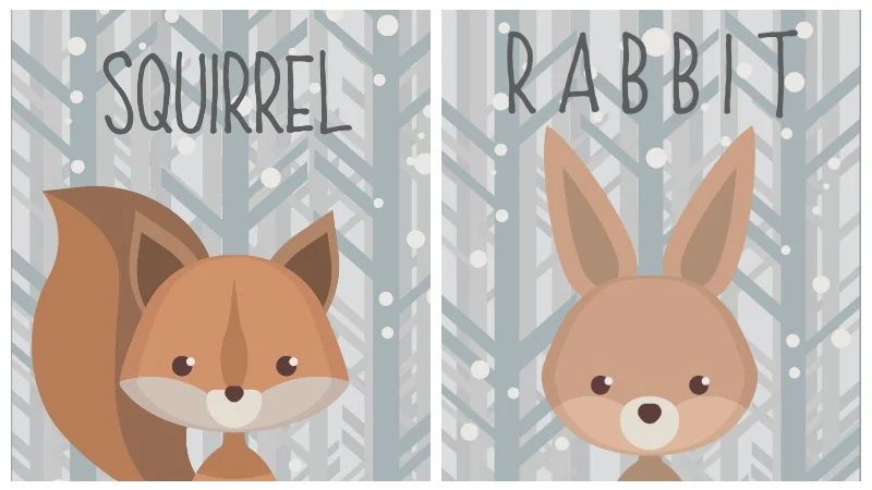 Adorable For Gift Tags And So Much More With These Winter Wildlife Creatures Printables Via Bekob.com