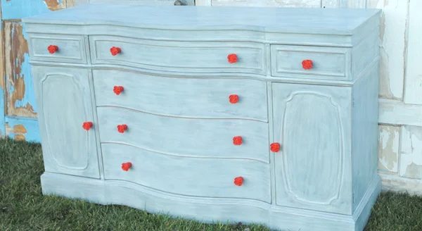 Fresh Blue Look For An Old Buffet
