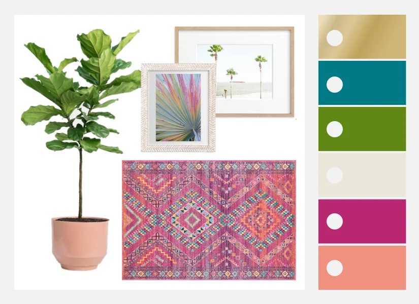 Fresh and Colorful Tropical Decor Living Room Inspiration