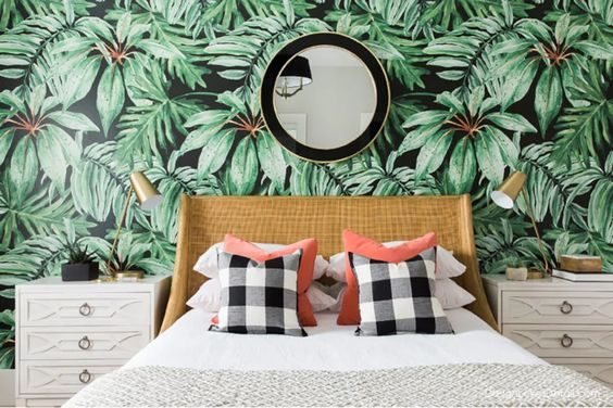 Give your home a punch of color and a breath of fresh texture with this tropical decor inspiration #Bekob #moodboard