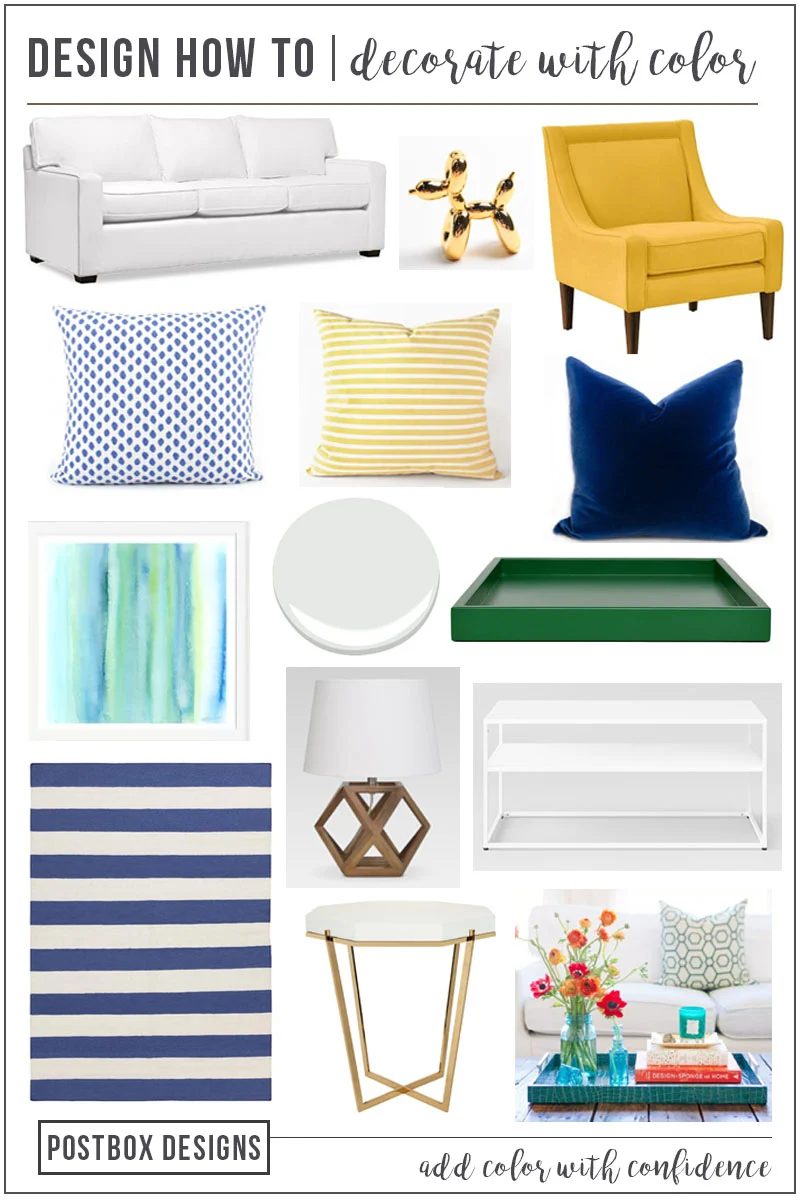 Postbox Designs: 6 Tips to Decorating with Color in your Living Room Design