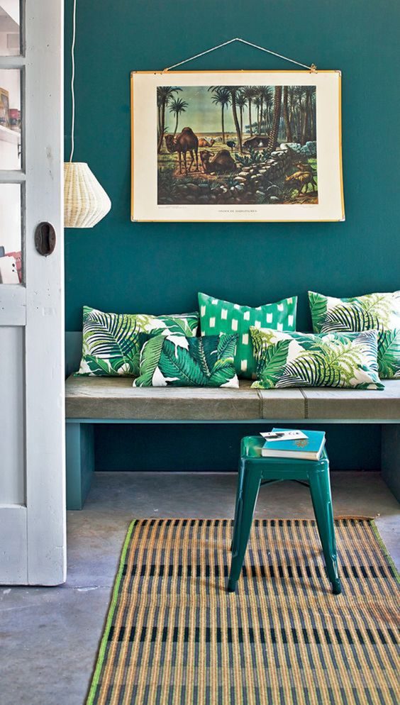 Give your home a punch of color and a breath of fresh texture with this tropical decor inspiration #Bekob #moodboard