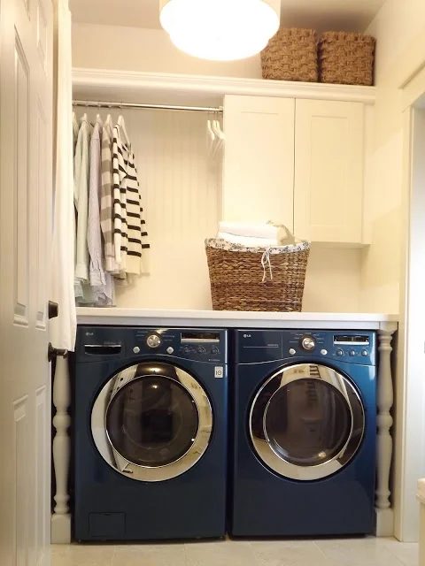 small laundry room makeover, Maillardville Manor - featured on Bekob.com