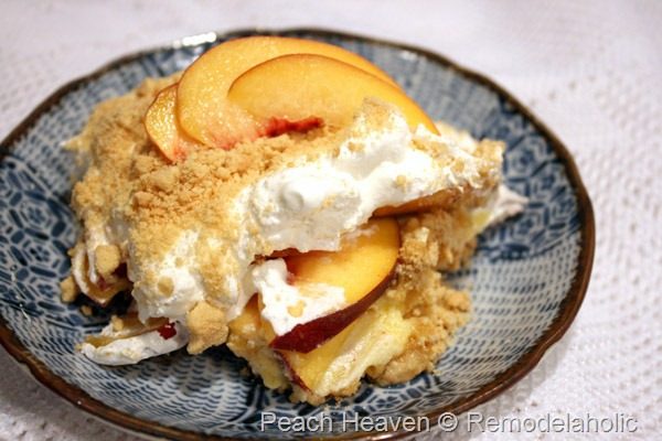 Fresh Peach Dessert or PEACH HEAVEN! And recipe link!