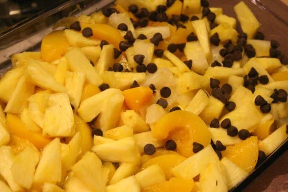 Fresh Pineapple and Peach Crumble Recipe