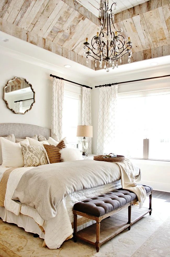 vivid rustic neutral home and bedroom Thistlewood Farm