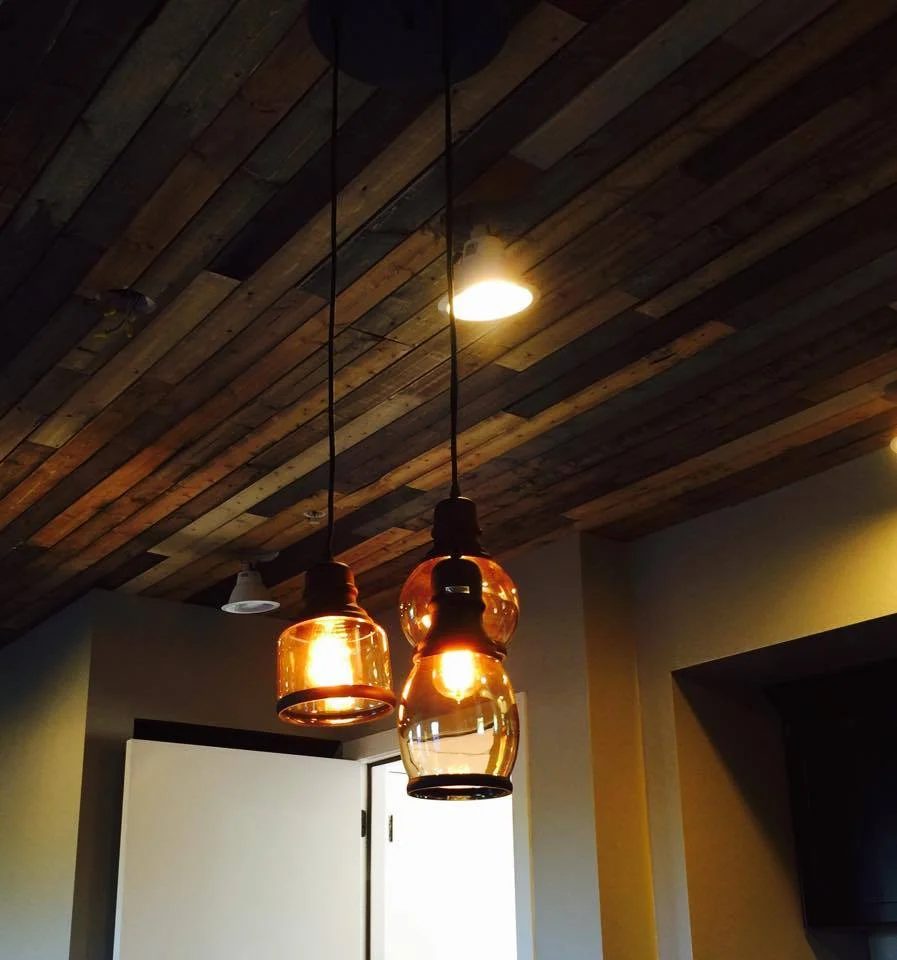 handmade rustic v-groove paneling ceiling, walkthrough by Michelle on @Bekob
