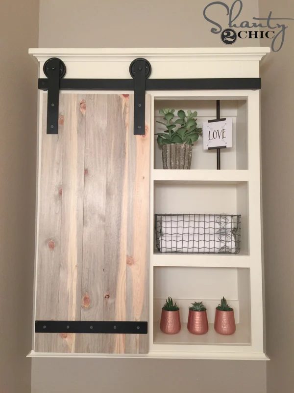 Barn door cabinet, great storage option
