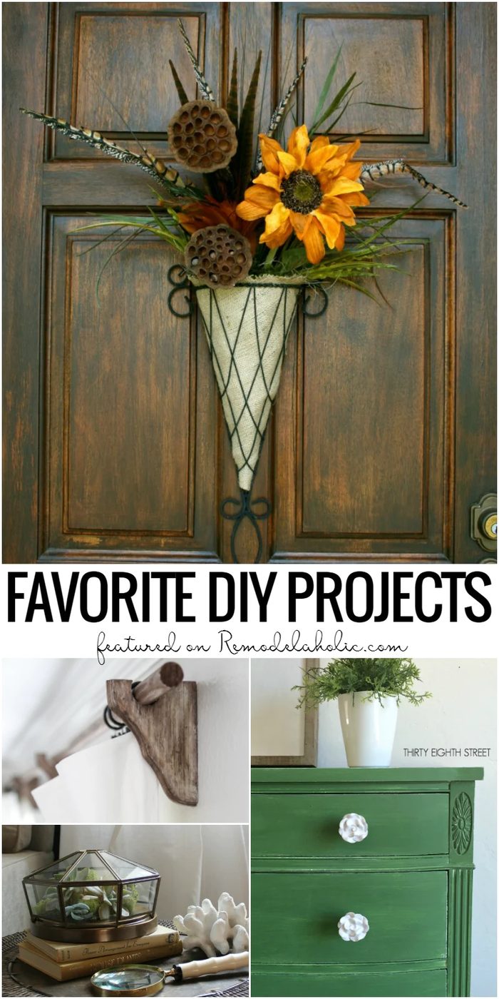 Friday Favorites, fall door decor, handmade curtain rods 09-01