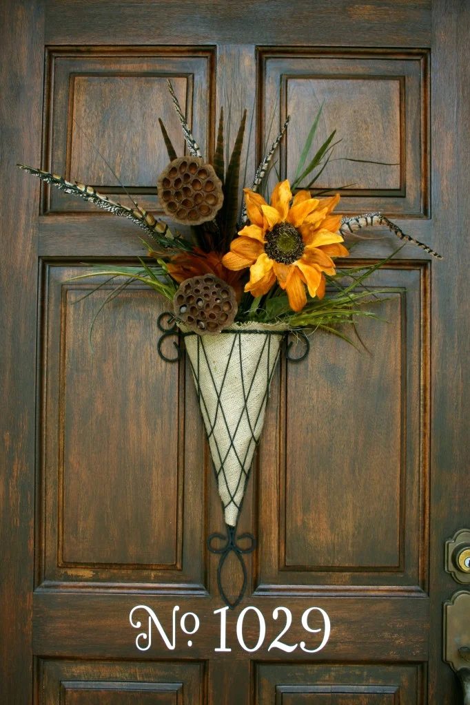 striking fall flower door decoration, Refresh Restyle