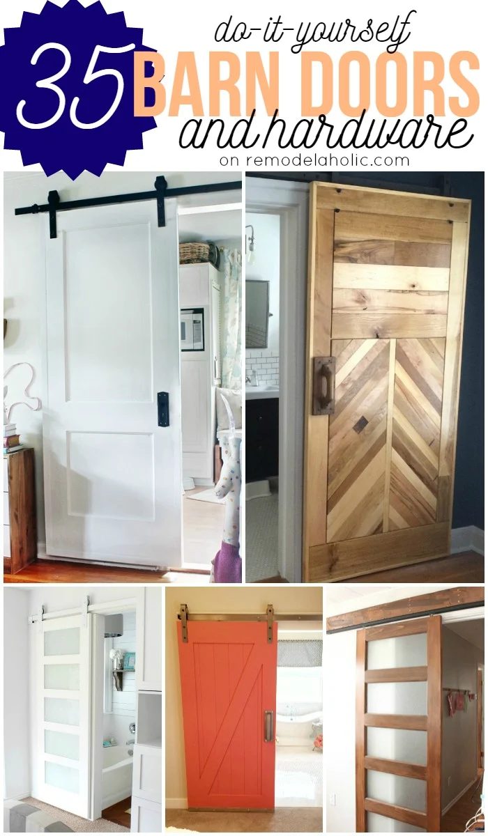 35 Handmade Barn Doors plus modest-cost-friendly rolling door hardware sources to buy or make yourself @Bekob