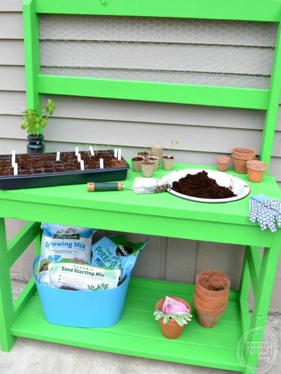 Handmade 2x4 Potting Bench, Refresh Living
