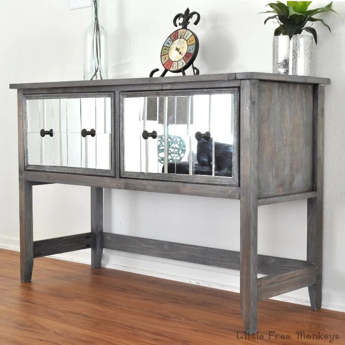 Mirrored-console-table little free monkeys
