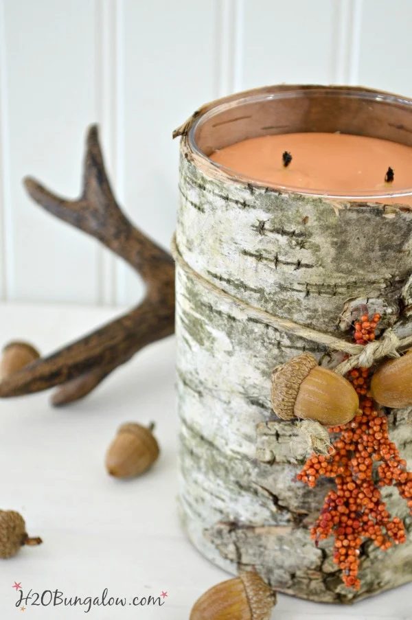 Handmade Natural Birch Bark Candle H2OBunglow