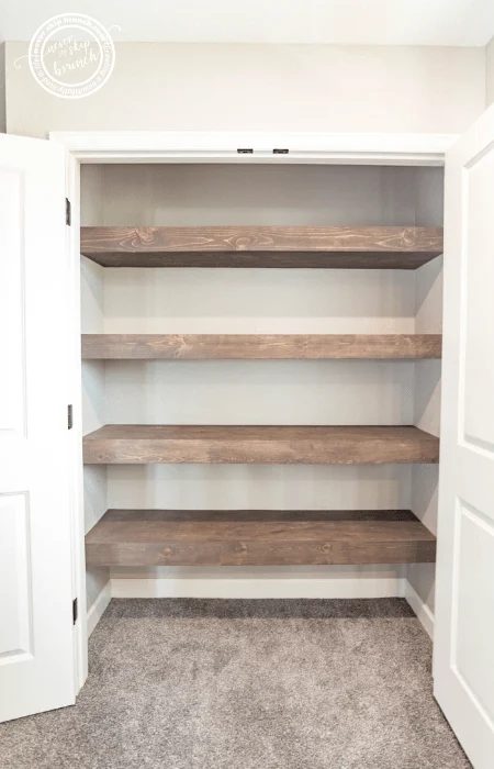 Floating Wood Pantry Shelves Never Skip Brunch