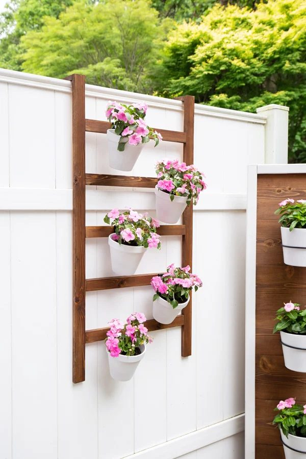 straightforward To Build Vertical Planter, Wood Ladder To Hang On Fence Or Wall Angela Marie Made Featured On Remodel