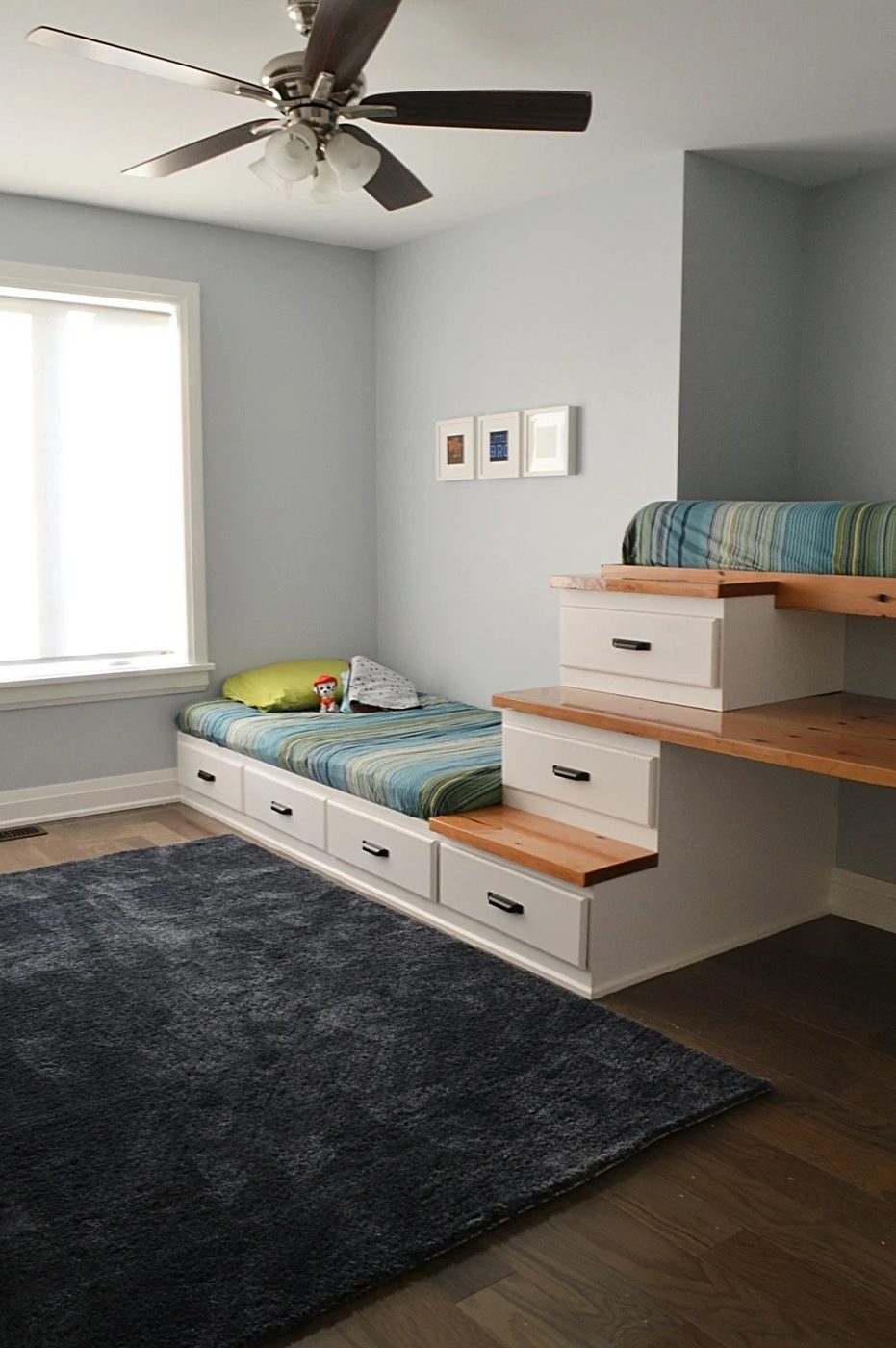White Built In Loft Bed