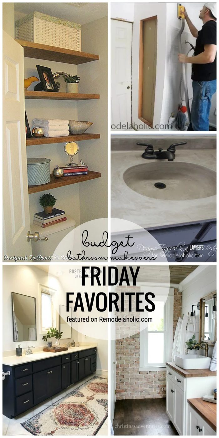 Get A New Bathroom Look With One Of These modest-cost Makeover options. modest-cost Bathroom Makeovers Featured On Friday Favorites At Bekob.com