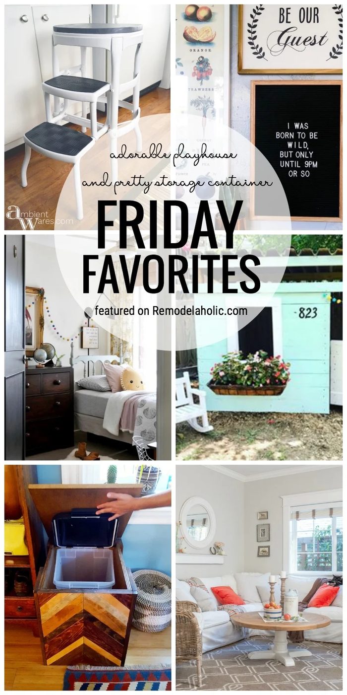 Adorable Playhouse And Pretty Storage Container Featured On Friday Favorites For Bekob.com