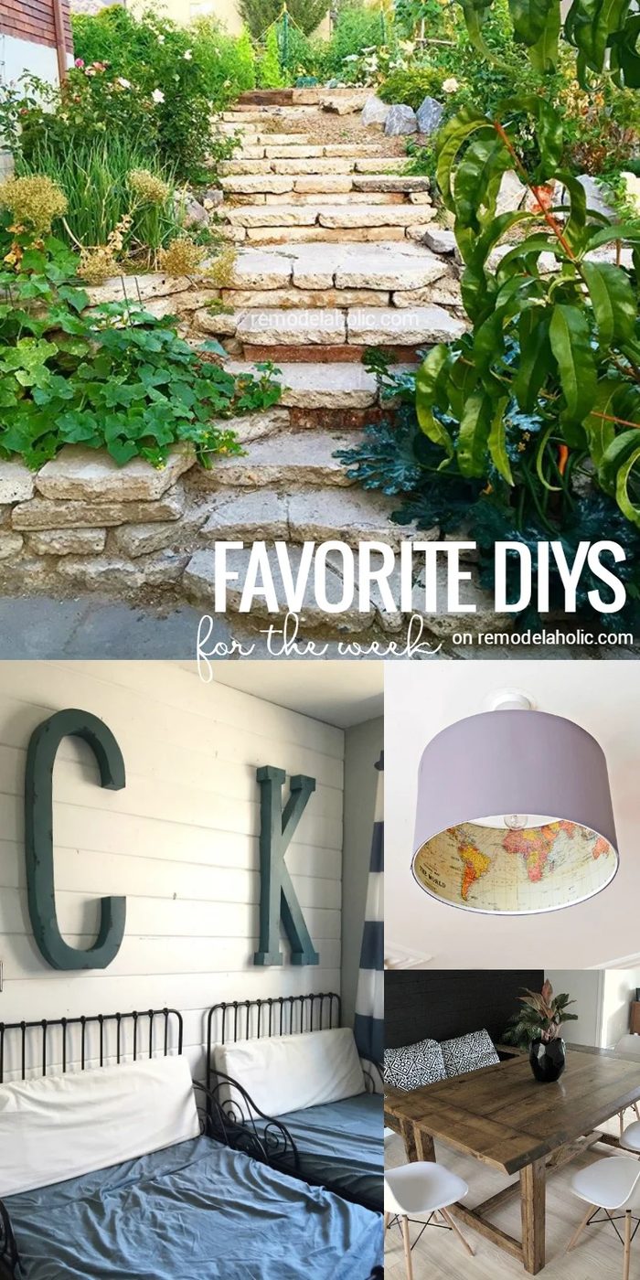 This Friday Favorites series is my go-to! So many great projects. This week has a salvaged concrete retaining wall/steps, an solid changing table upcycle, plus farmhouse style for 