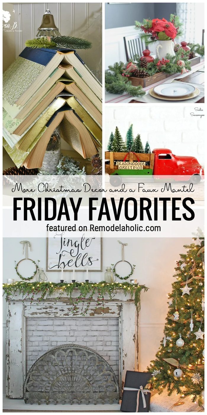 Add a little more Christmas cheer with these great options! More Christmas Decor and a Faux Mantel featured on Friday Favorites at Bekob.com
