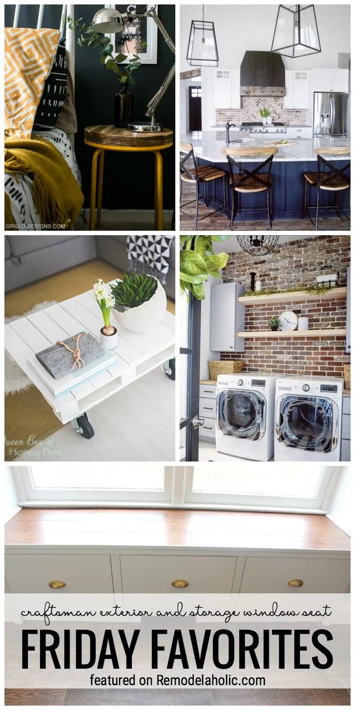 It's Time To Share Our Friday Favorites Featuring A Craftsman Exterior And Storage Window Seat Featured On Bekob.com