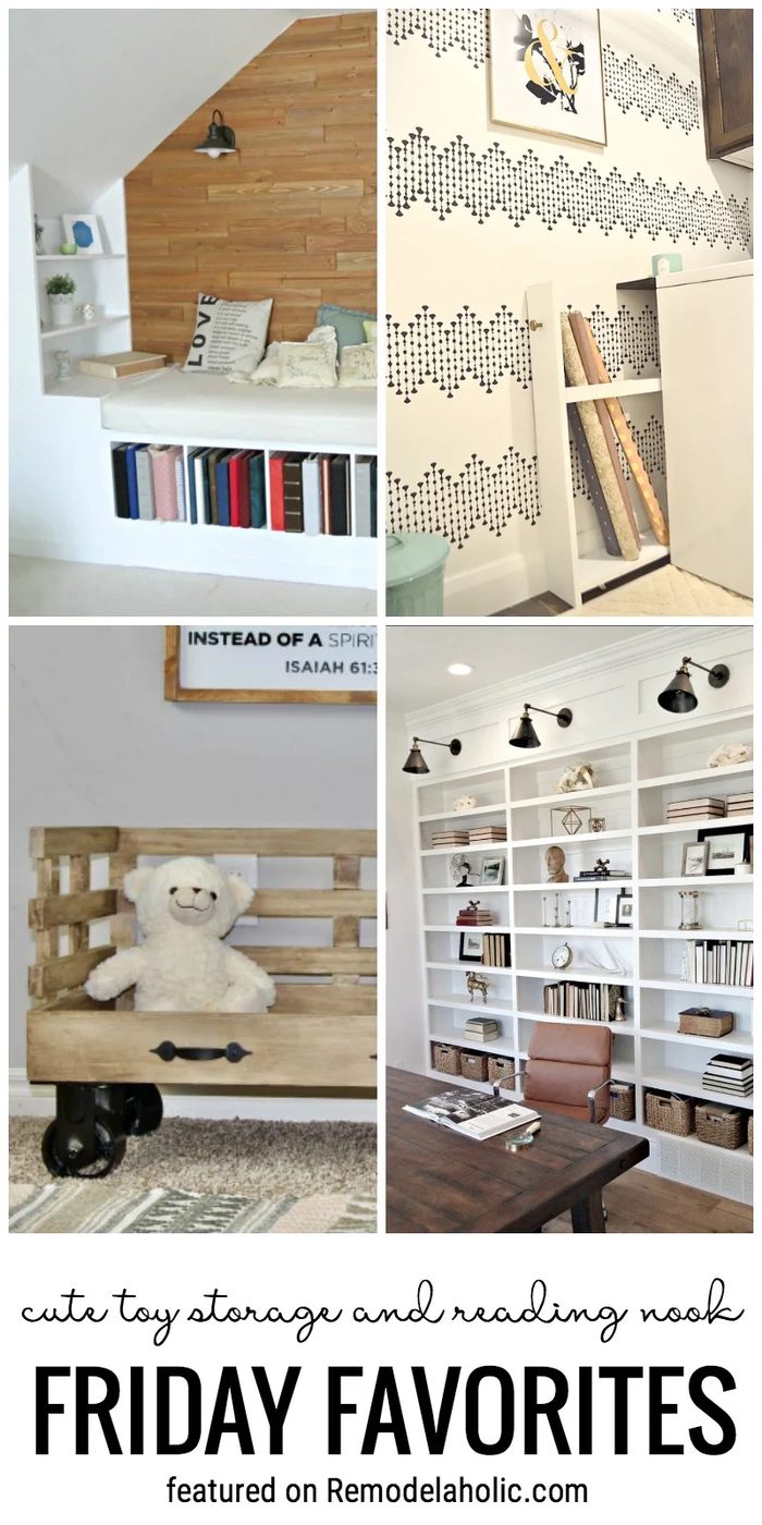 Friday Favorites Are Our go-to options, DIYS And More From Around The Internet. This Week We Are Featuring A Cute Toy Storage option And A Reading Nook. Featured On Bekob.com